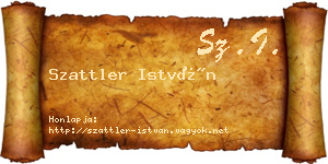 Szattler István névjegykártya