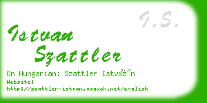 istvan szattler business card